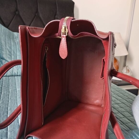 CELINE 
Smooth Calfskin Micro Luggage Red - Picture 5 of 8